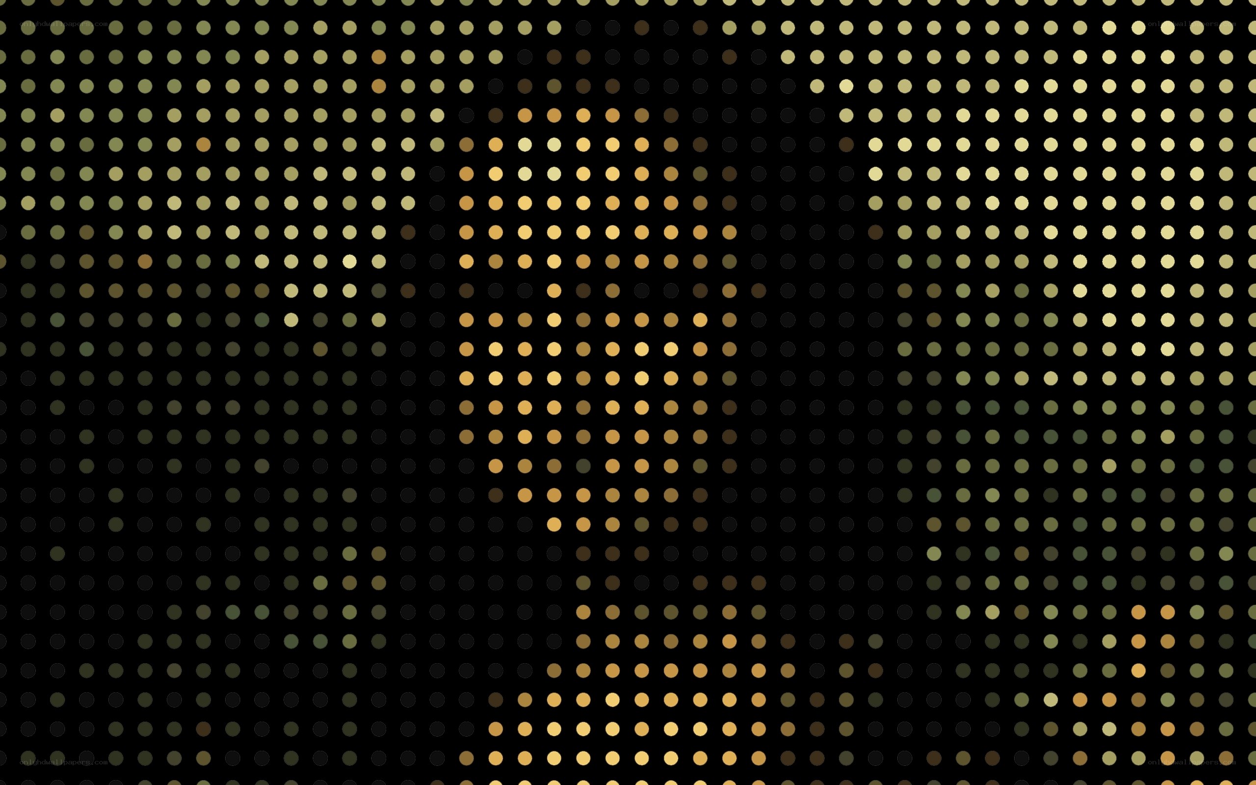 golden dot pattern on black