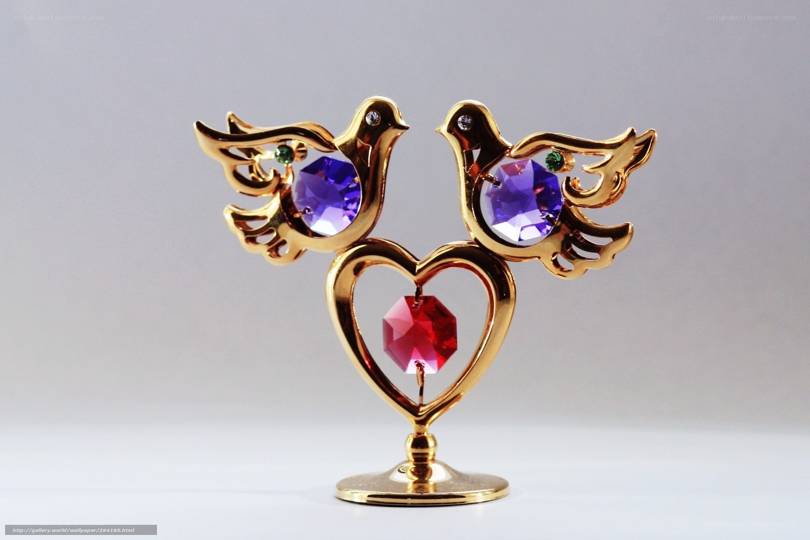 golden dove heart ornament