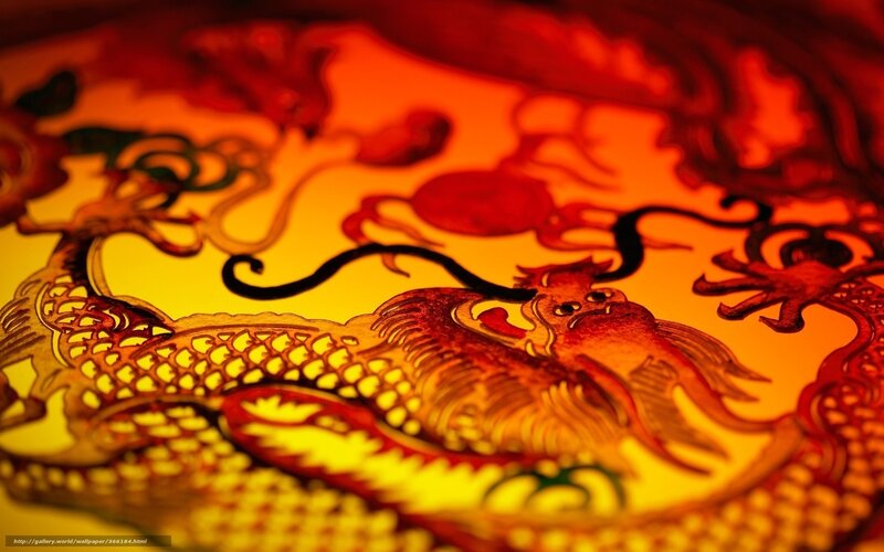 Golden dragon artwork