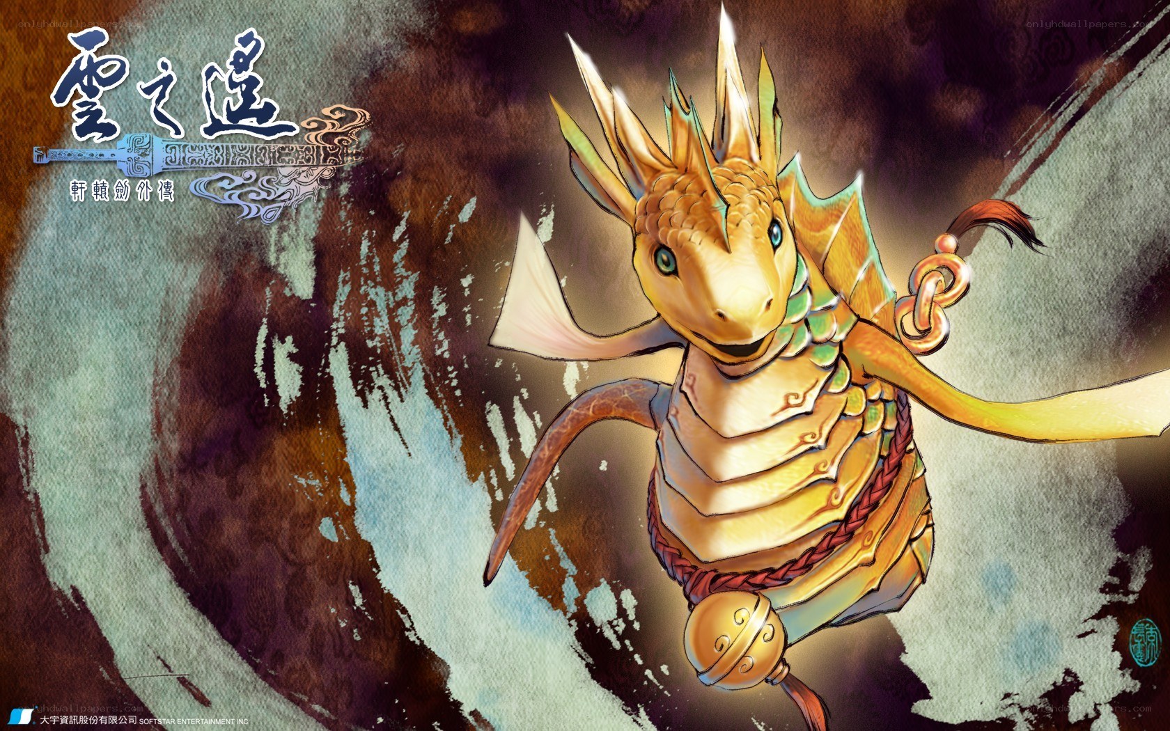 golden dragon character art