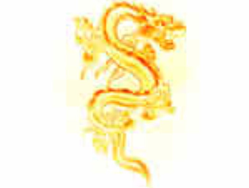 Golden Dragon Figure