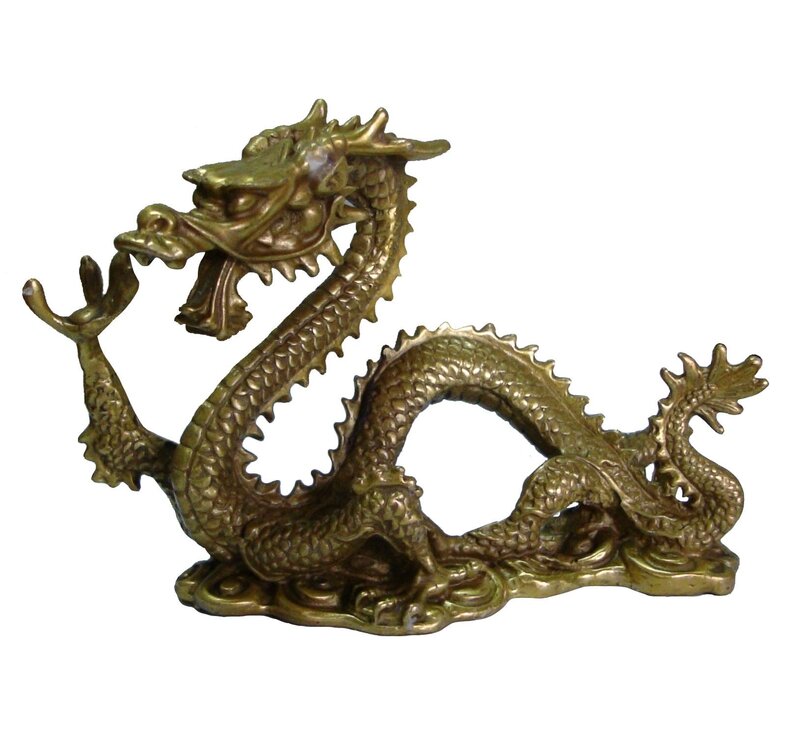 Golden Dragon Figurine