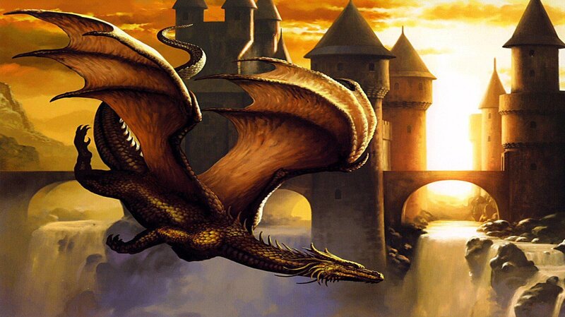 Golden Dragon Flying — Gold