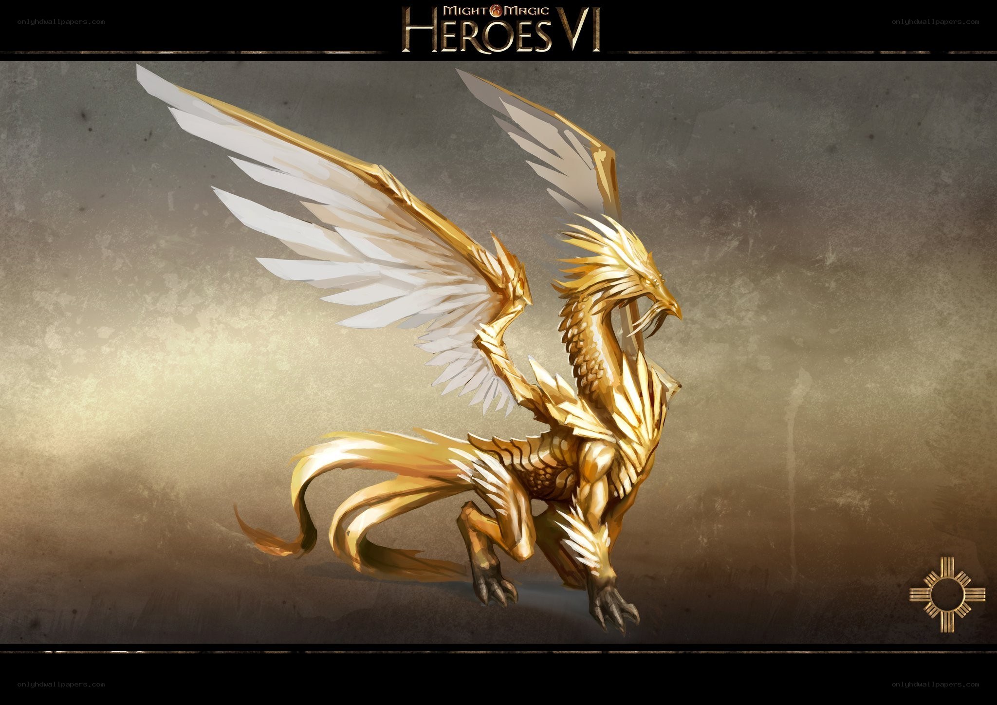 Golden dragon from Might & Magic