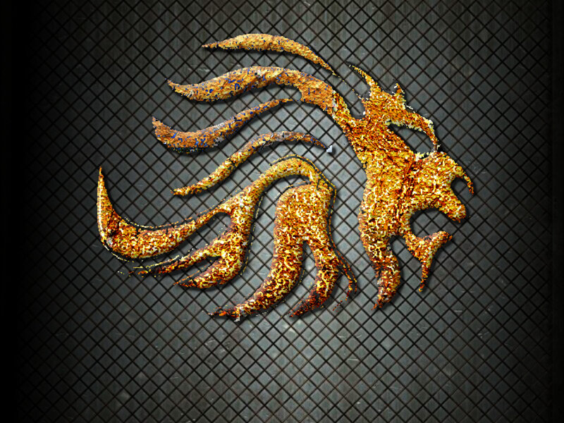 Golden Dragon Head