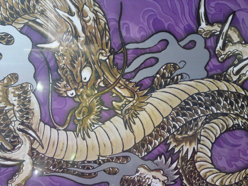 Golden Dragon Illustration — Purple