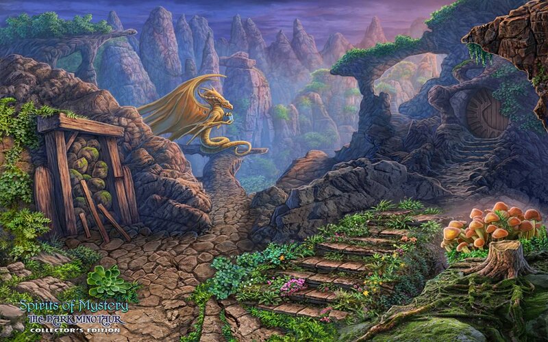 Golden Dragon in Mountains