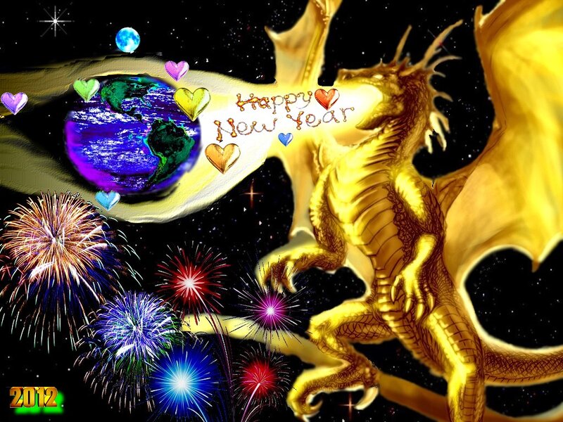 Golden Dragon in Space
