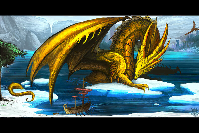 Golden Dragon on Ice