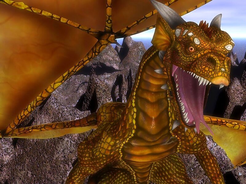 golden dragon roaring