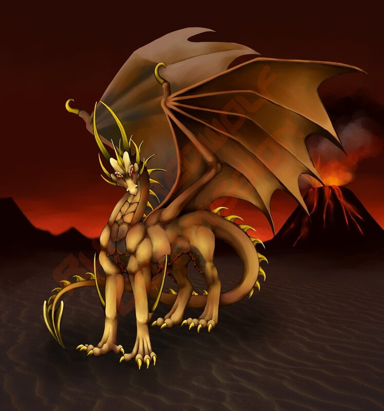 Golden Dragon Standing