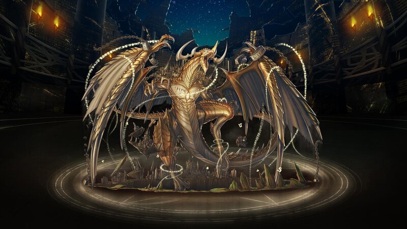Golden Dragon Statue — Gold, Dramatic