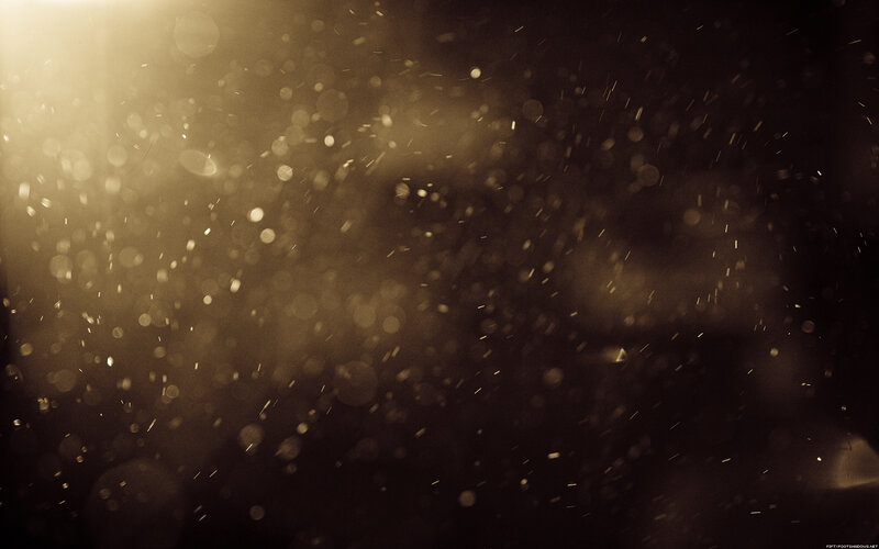 golden dust particles