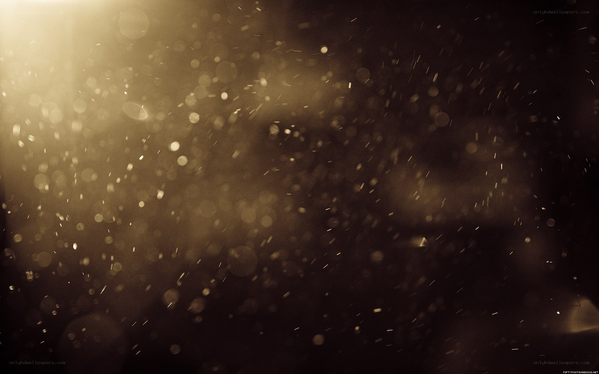 golden dust particles