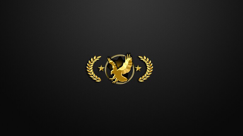 Golden Eagle Emblem — Black, Formal