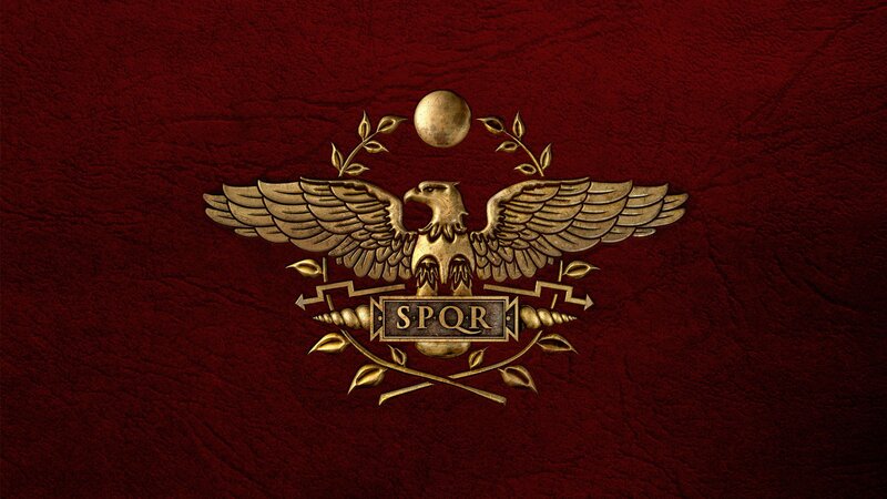 Golden Eagle Emblem — Red, Dramatic, Digital Art