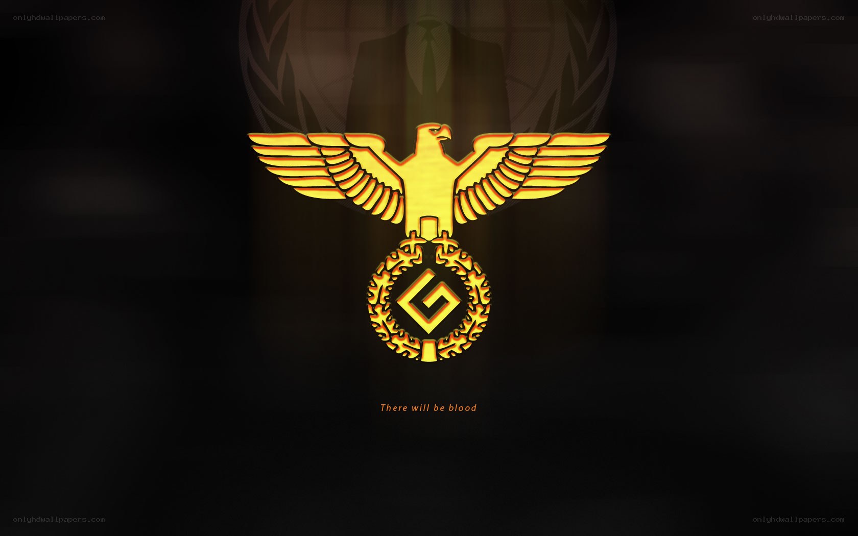 Golden eagle emblem with swastika