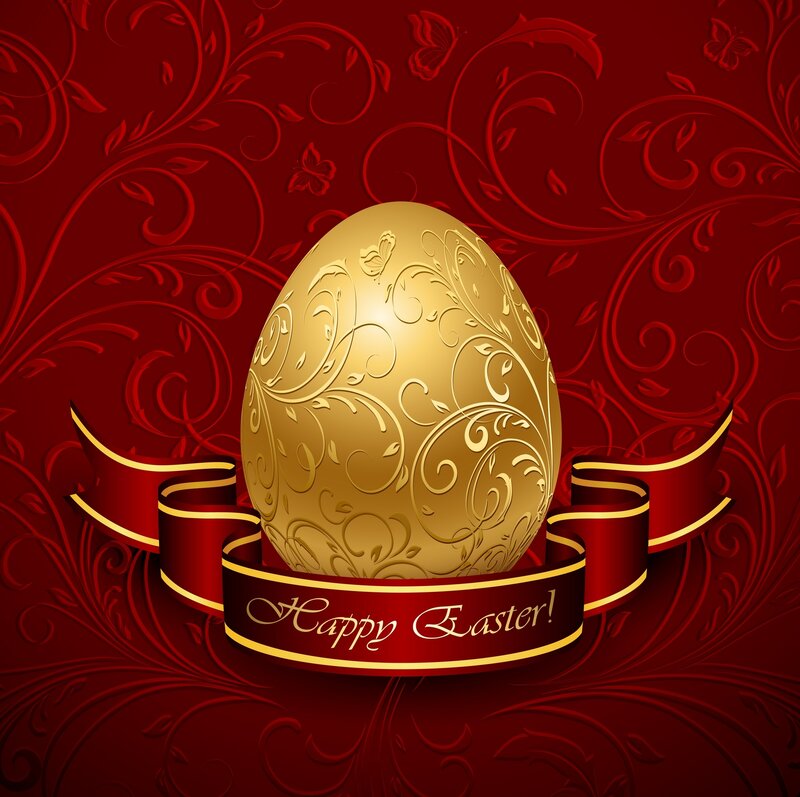 Golden Easter Egg — Red