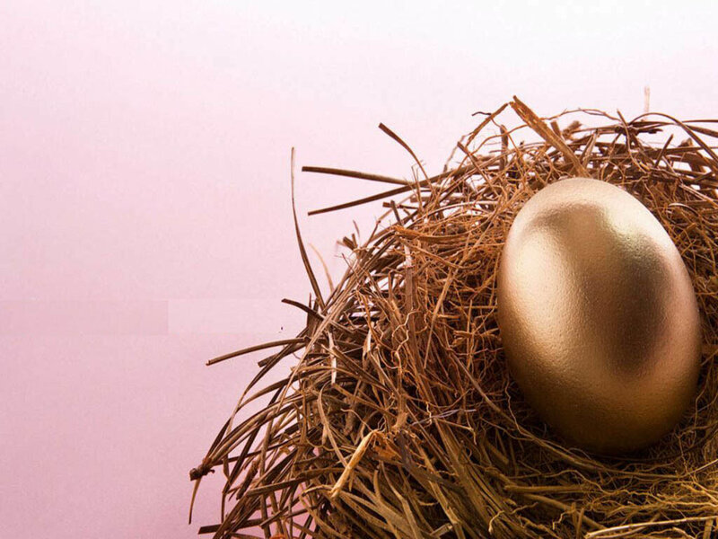 Golden Egg in Nest — Gold, Calm