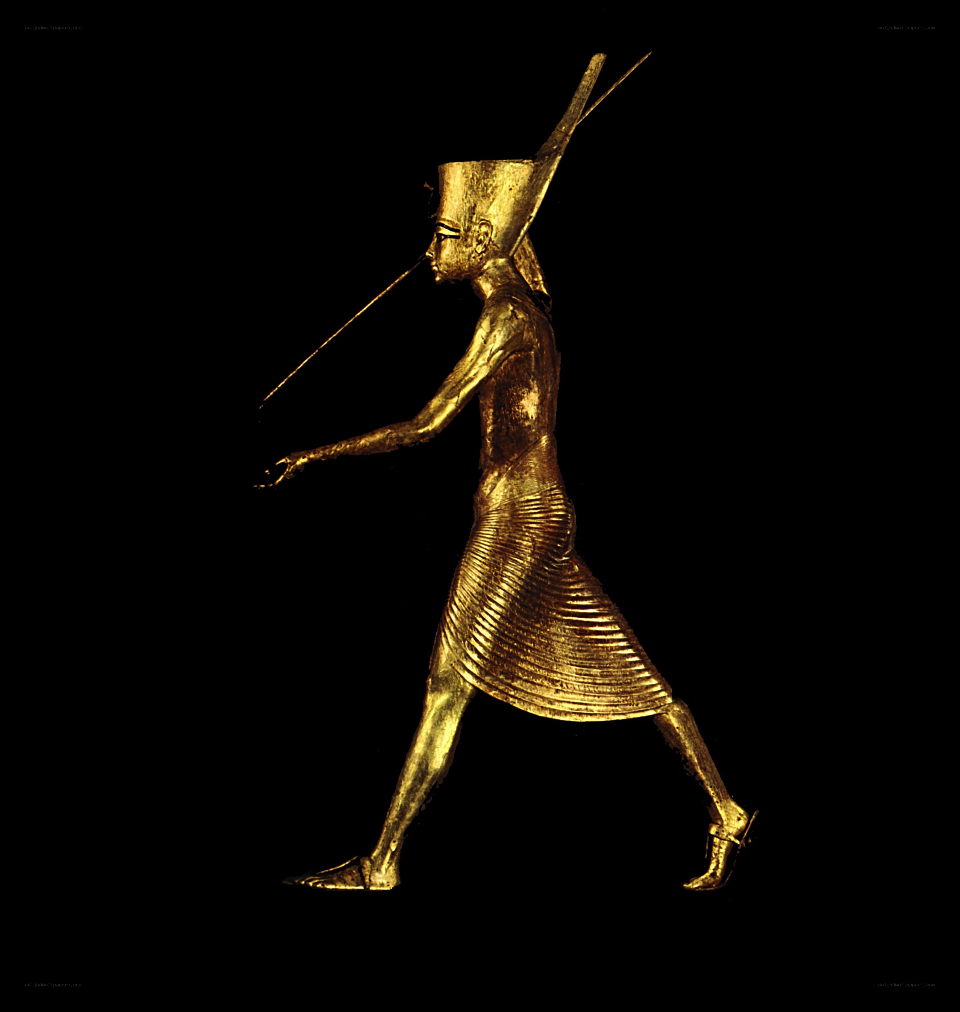 Golden Egyptian statuette