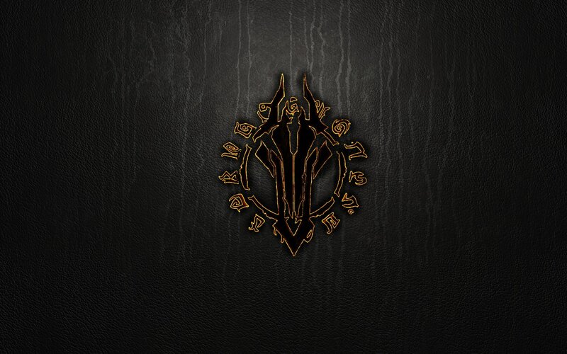 Golden Emblem on Black Leather — Dark
