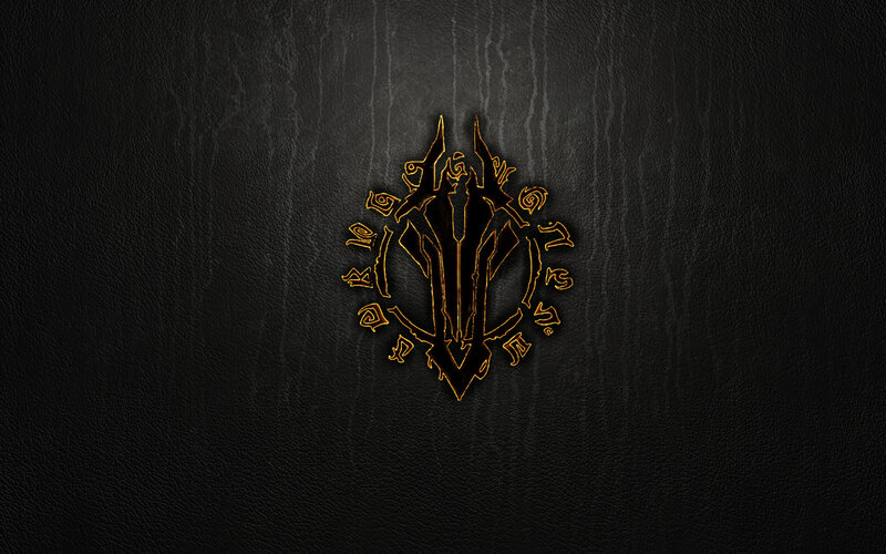 Golden Emblem on Black Leather
