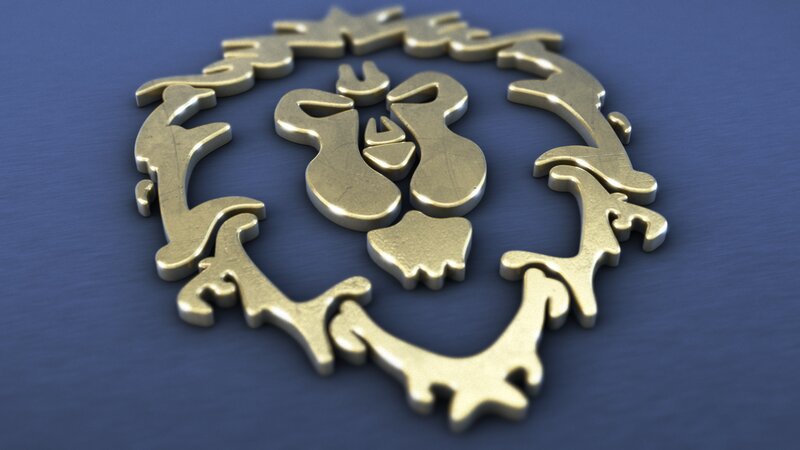 Golden Emblem on Blue