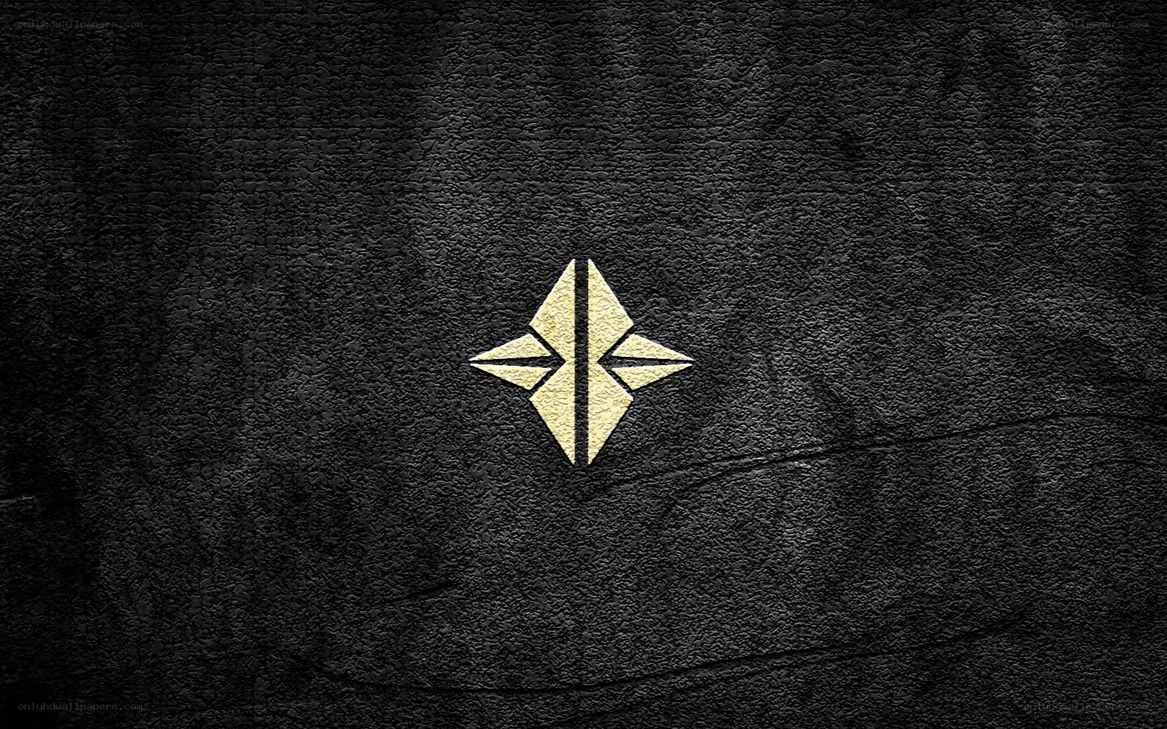golden emblem on dark textured background