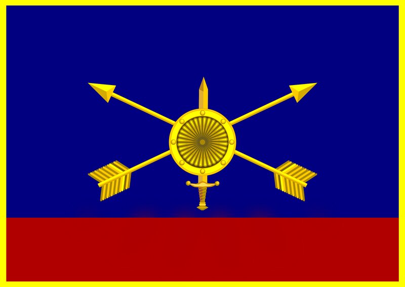 Golden Emblem on Flag
