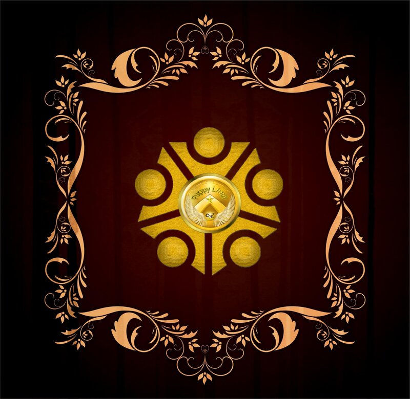 Golden Emblem on Red