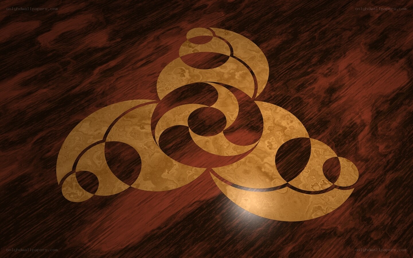 golden emblem on wood