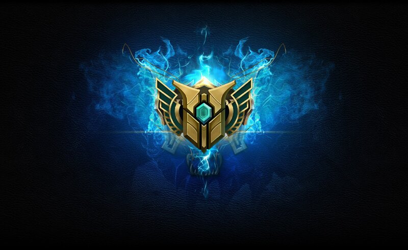 Golden Emblem with Blue Energy