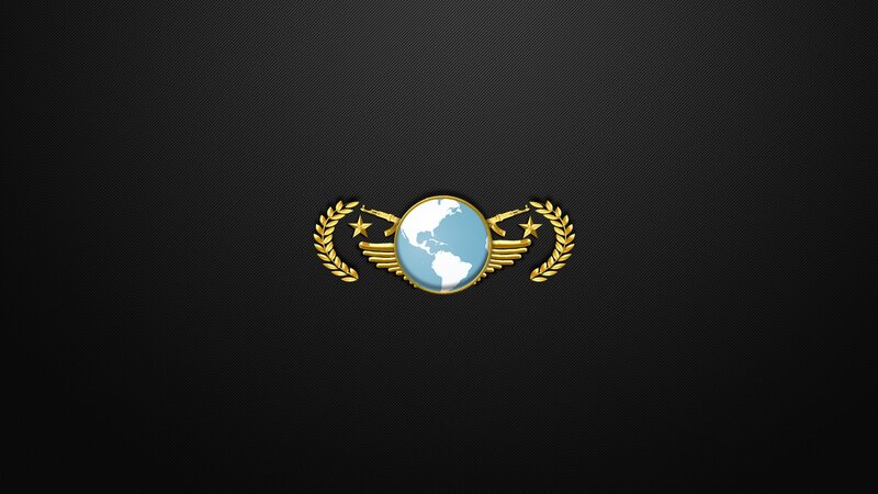 Golden Emblem with Globe