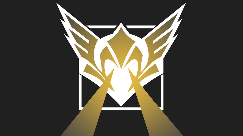 Golden Emblem with Wings — Black, Dramatic