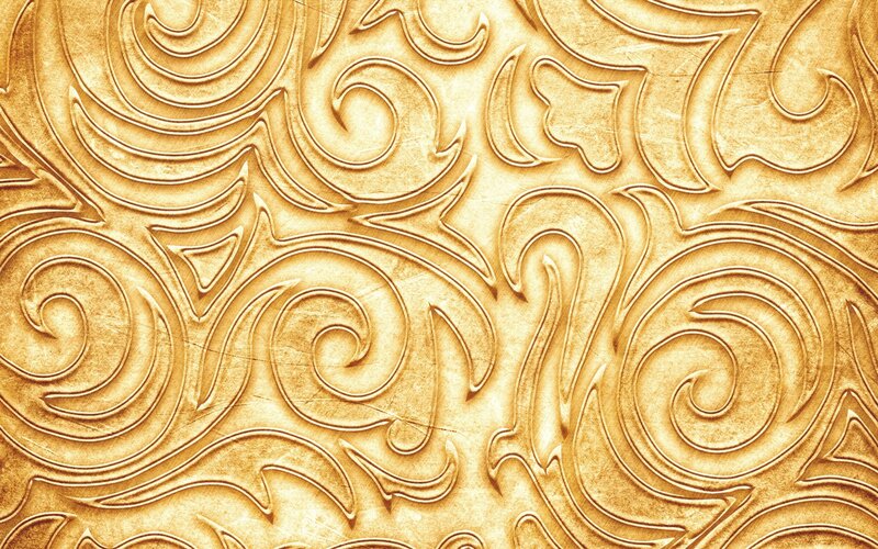 Golden Embossed Pattern — Gold