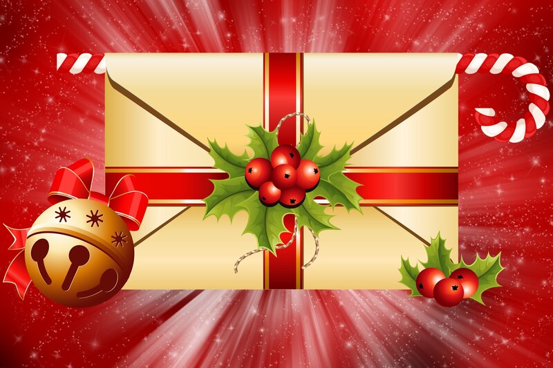 Golden Envelope with Holly