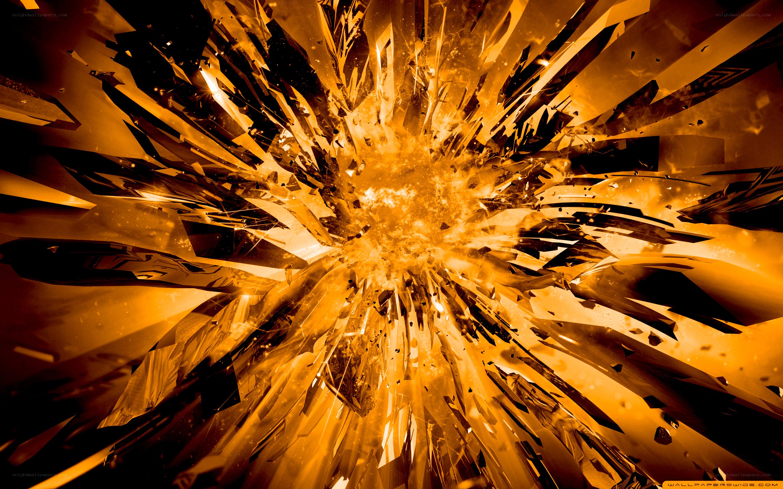 golden explosion burst