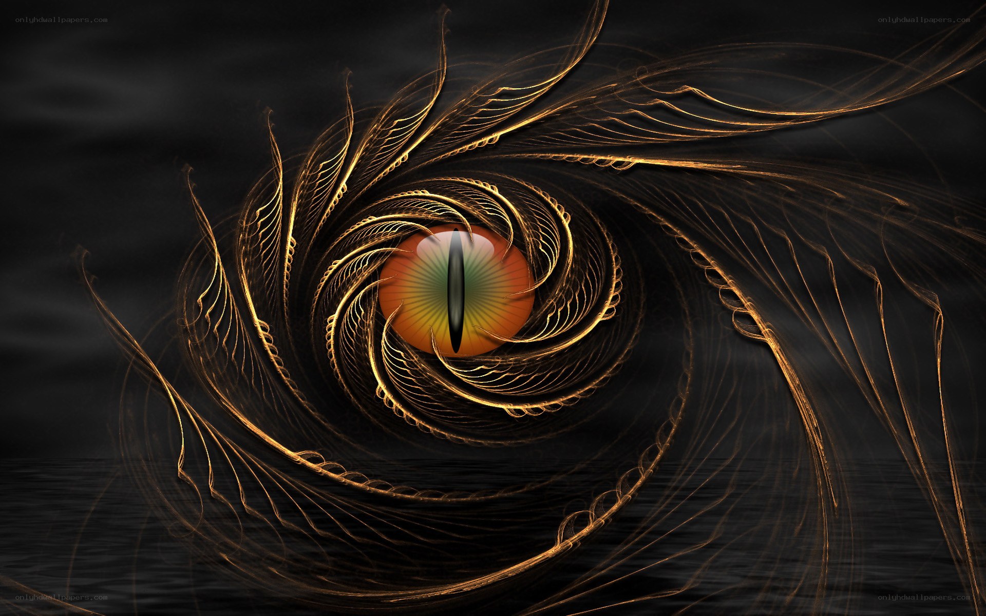 golden eye fractal art
