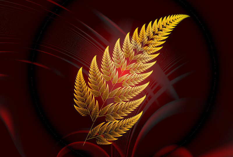 Golden Fern Leaf