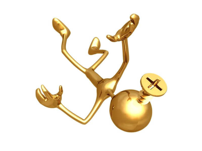 Golden Figure Falling