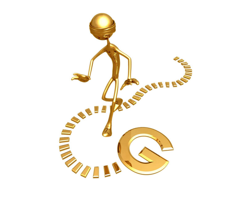 golden figure on path