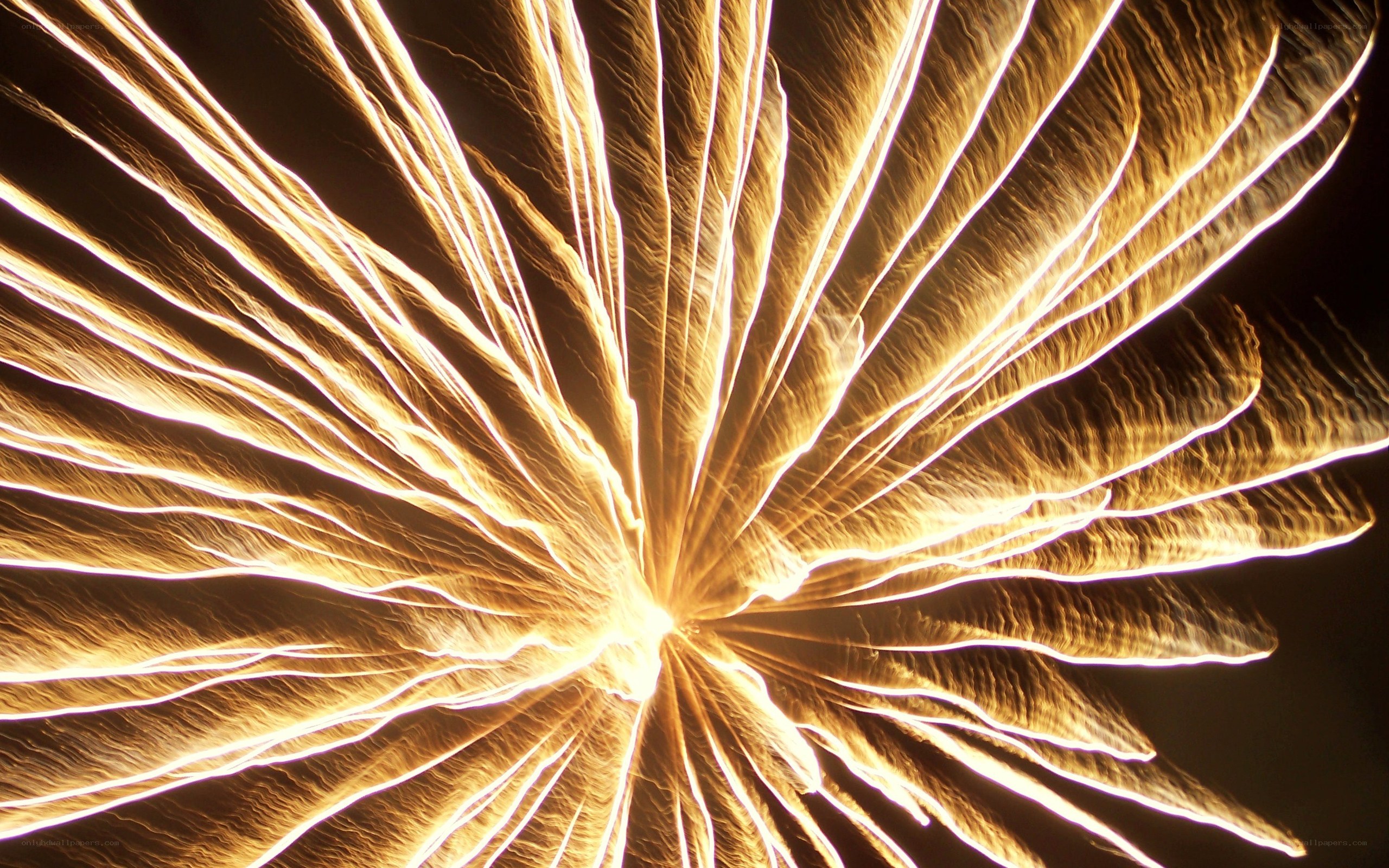 Golden firework burst