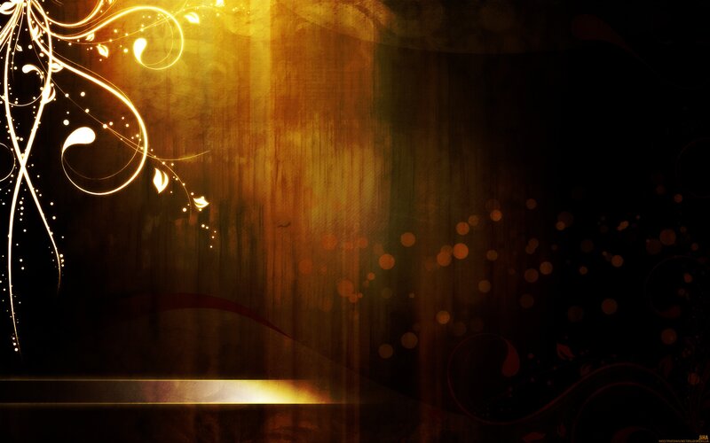 golden floral abstract background