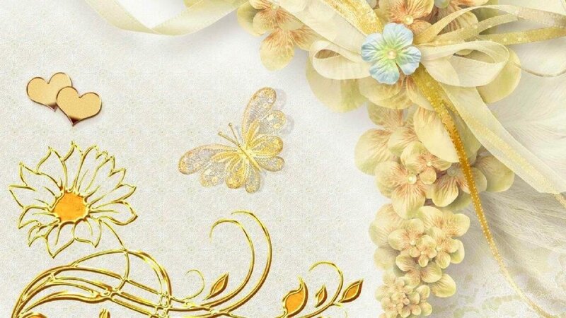 Golden Floral Design — Gold, Elegant, Illustration