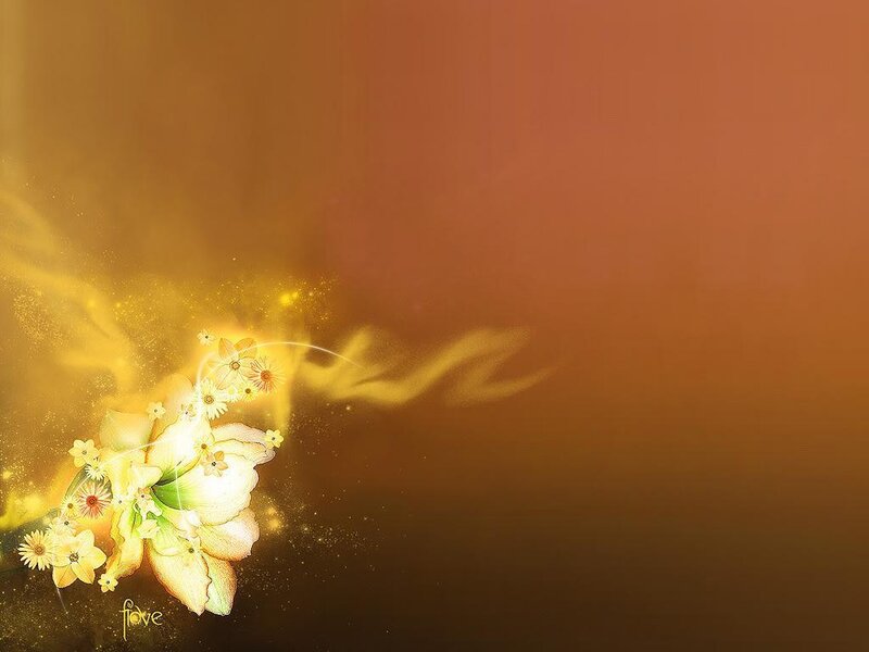 Golden floral light burst
