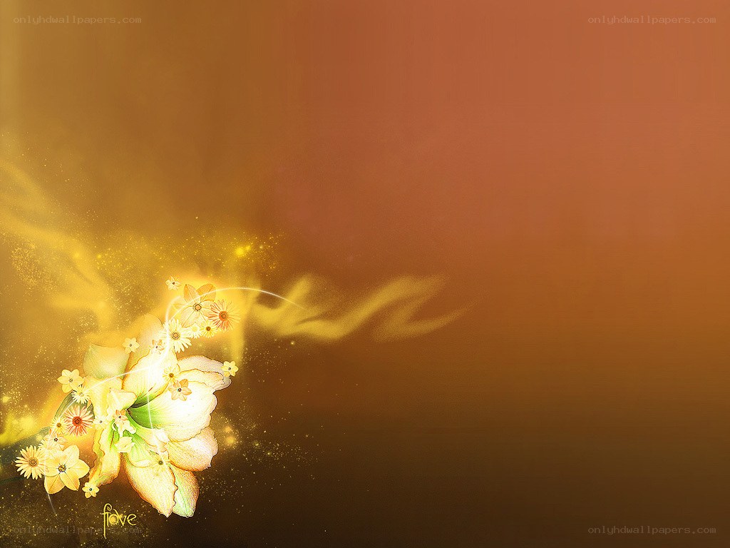 Golden floral light burst