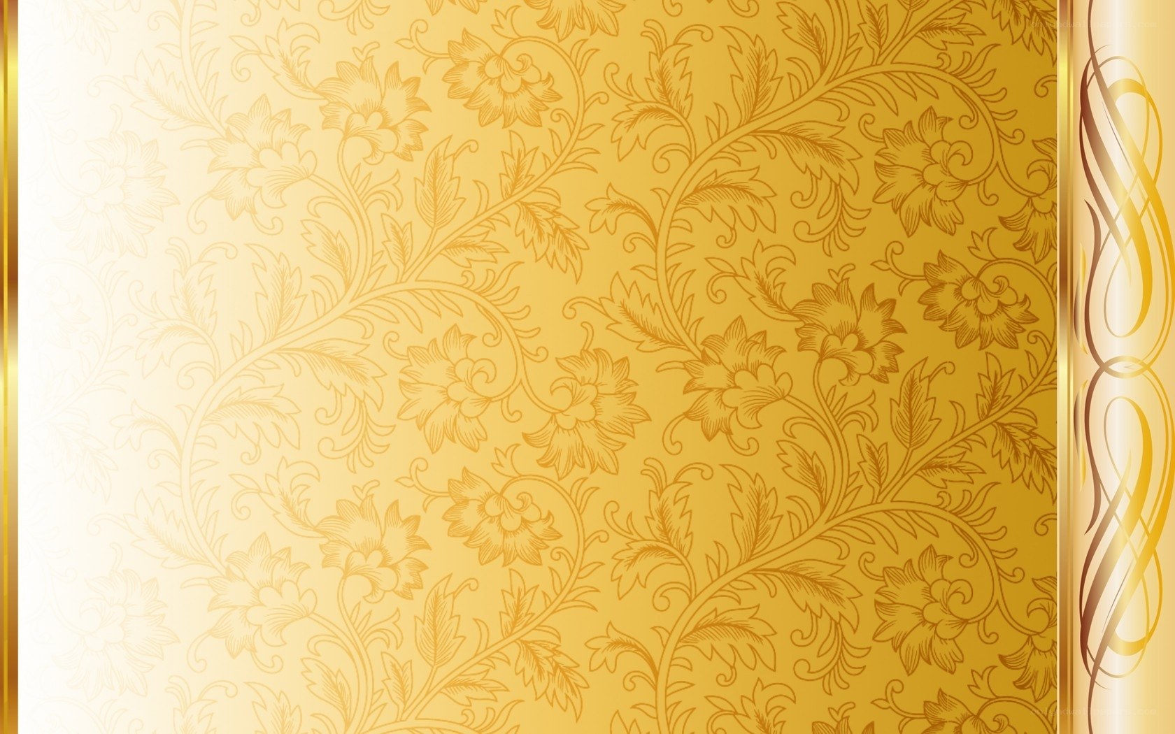 golden floral pattern background