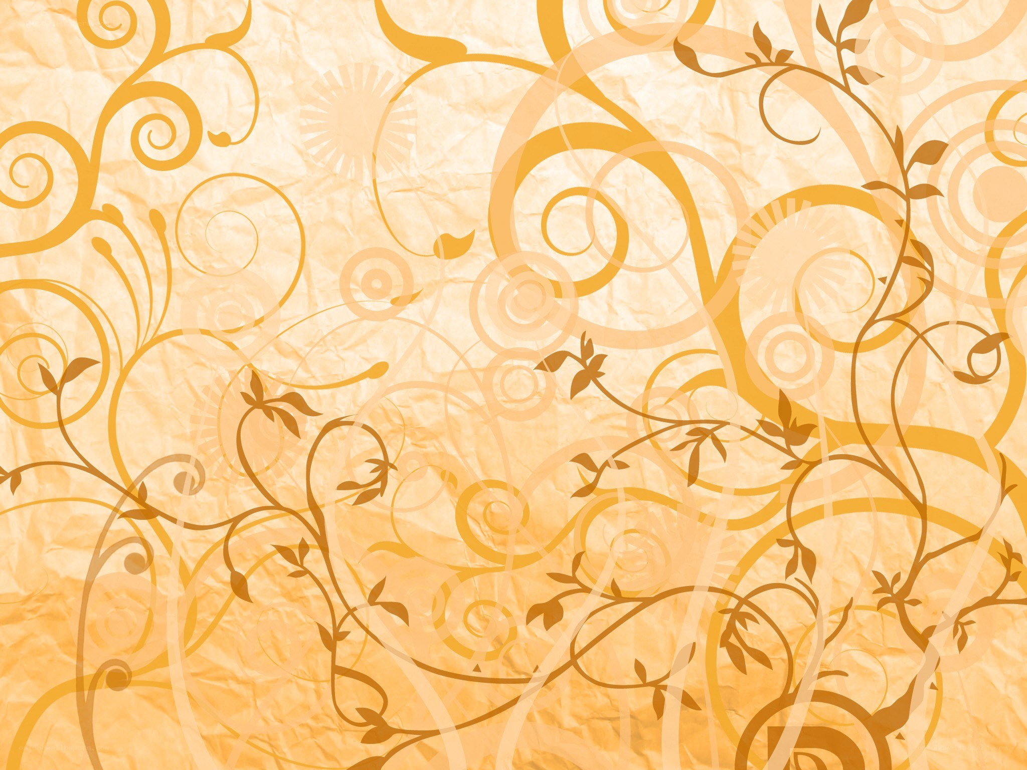 golden floral swirl pattern
