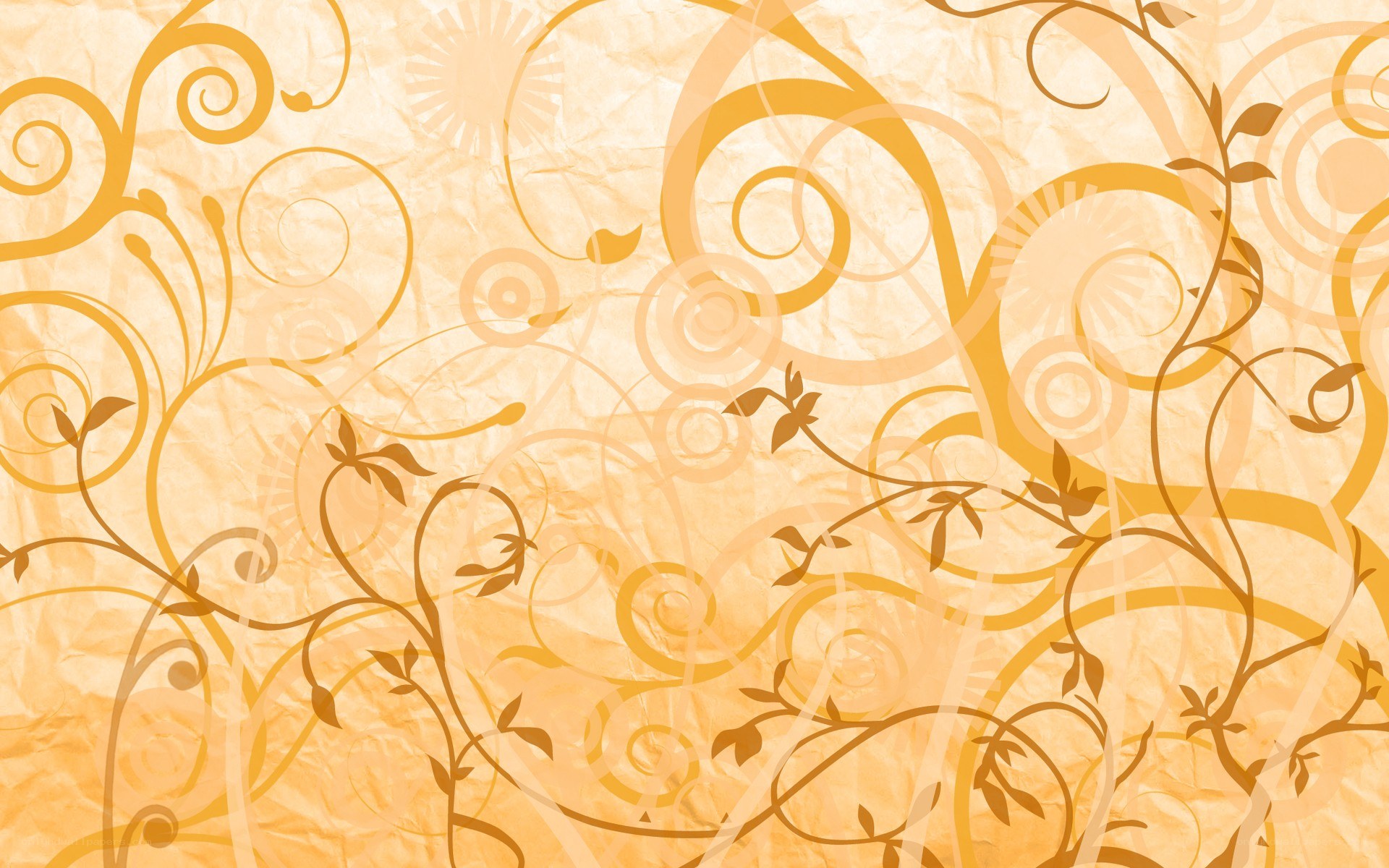 golden floral swirl pattern
