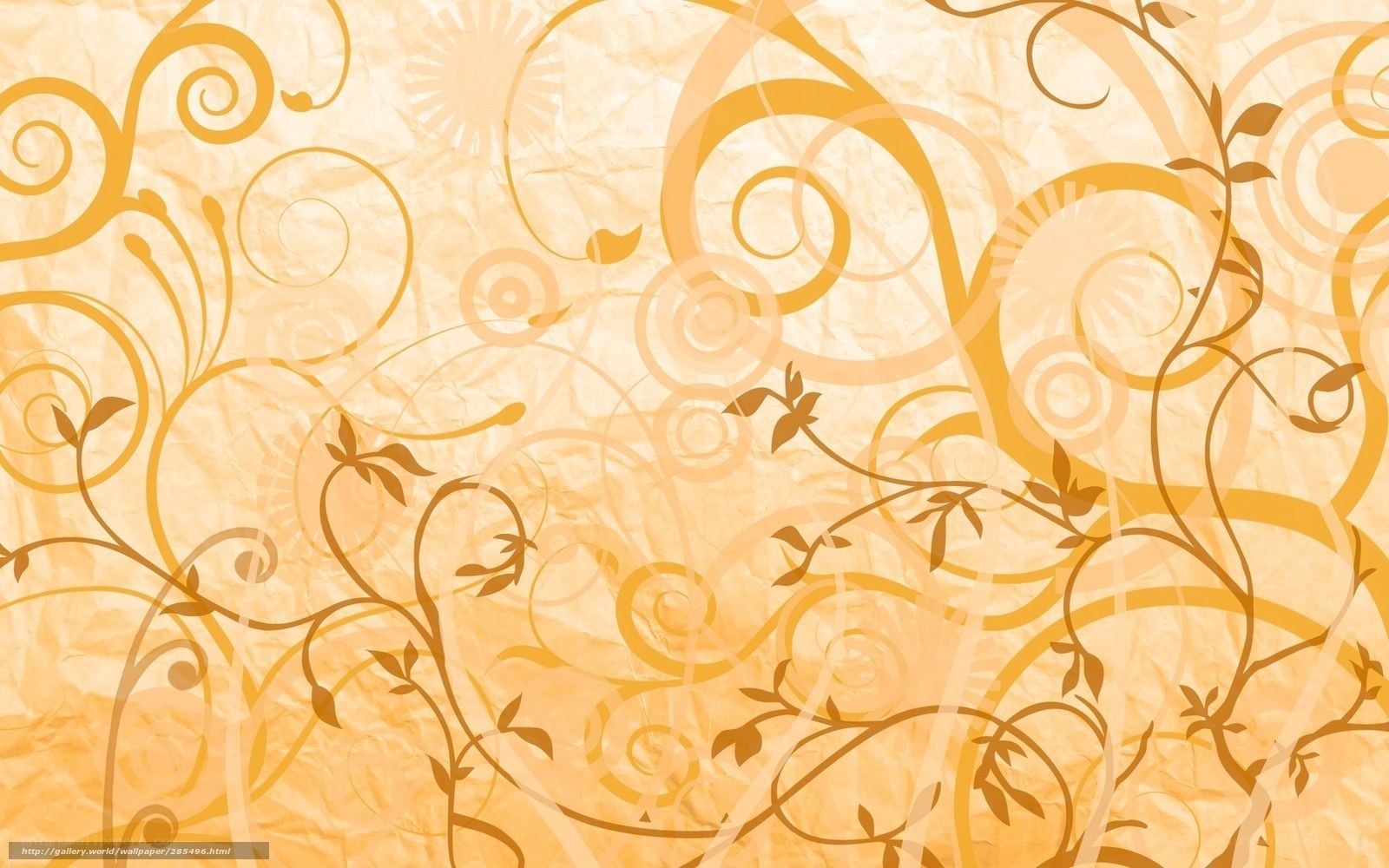 golden floral swirl pattern